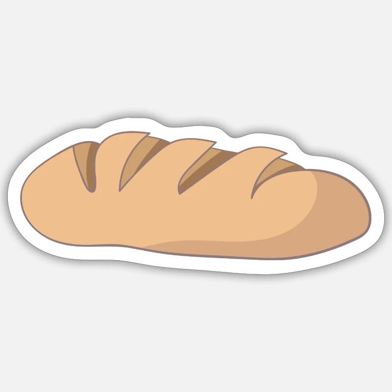loaf - Sticker size S (10 x 10 cm) - white matte