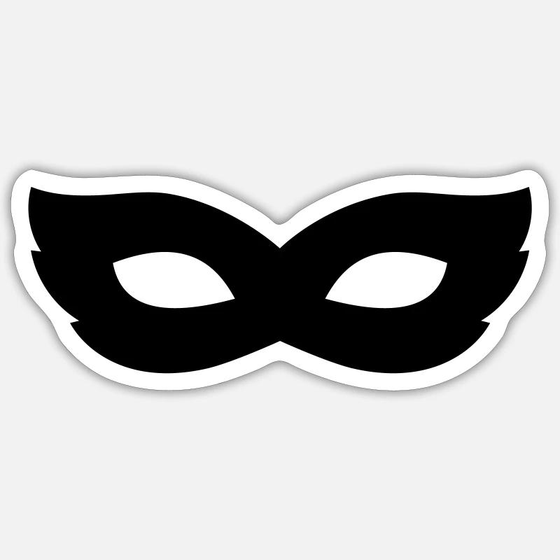 mask - Sticker size S (10 x 10 cm) - white matte