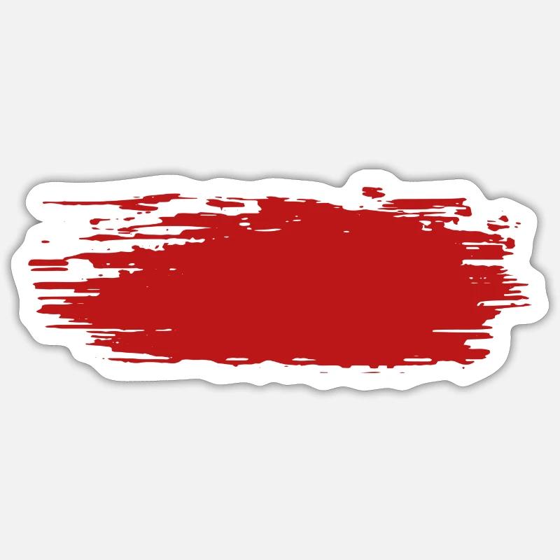 Farbe Klecks Spritzer Maler Geschenk bunt rot Sticker Größe S (10 x 10 cm)