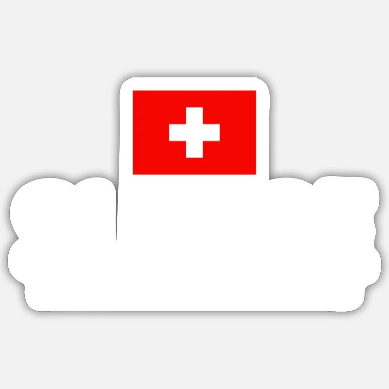 Schweizerisch. Schweizer Geschenk Sticker Größe S (10 x 10 cm)