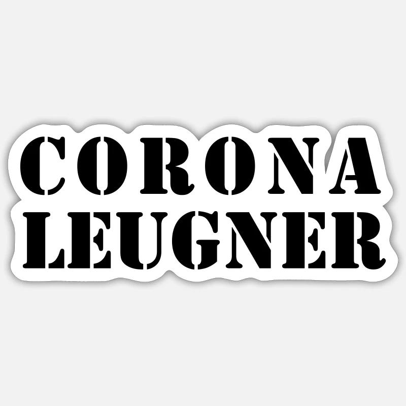 Coronaleugner Sticker Größe S (10 x 10 cm)