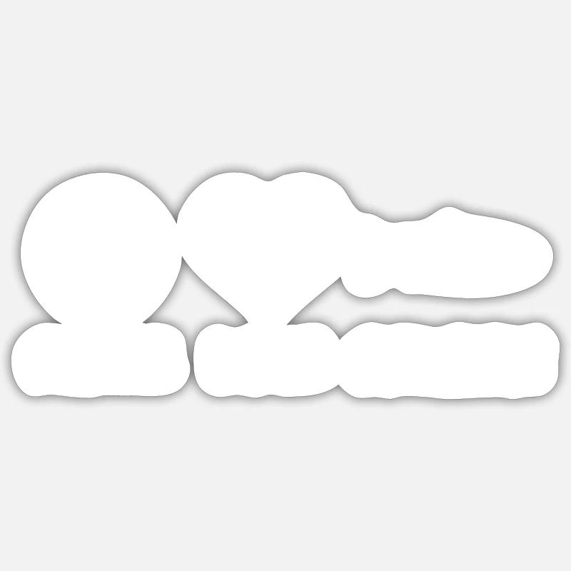 Laks - Sticker størrelse S (10 x 10 cm) - mat hvid