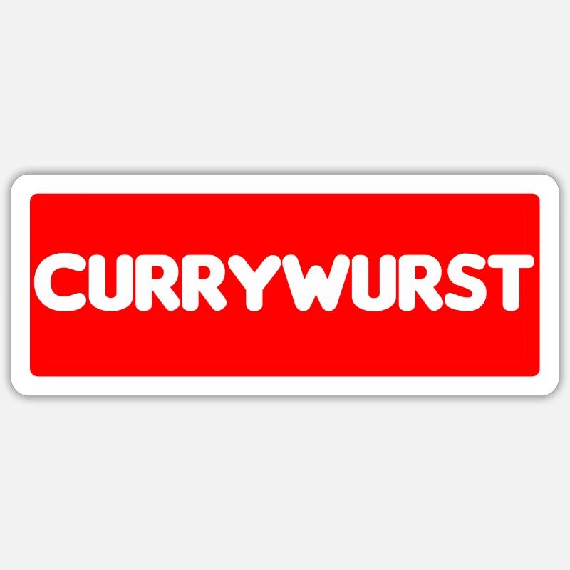 Currywurst Sticker size S (10 x 10 cm)