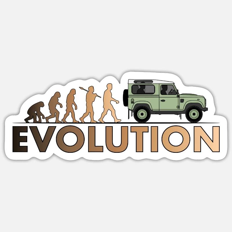 Defender 90 Evolution - Sticker taille S (10 x 10 cm) - blanc mat