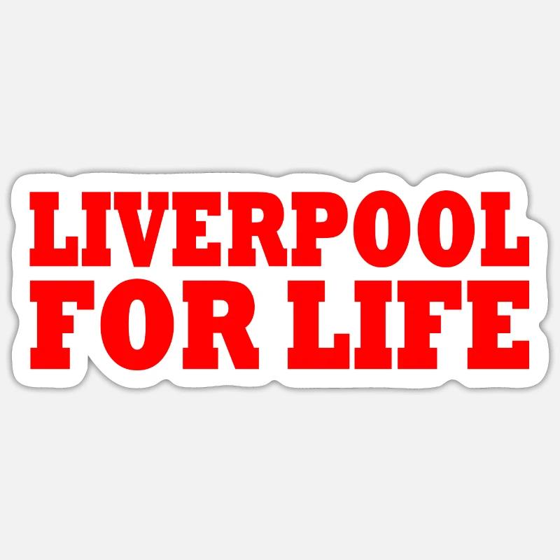 Liverpool - Sticker taille S (10 x 10 cm) - blanc mat