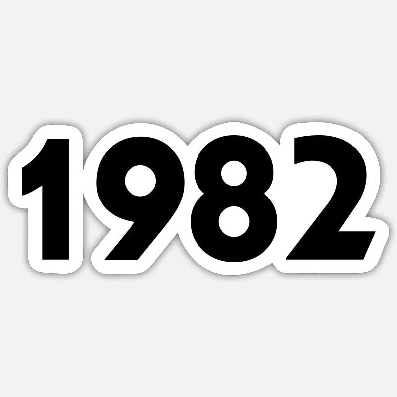 1982 - Sticker size S (10 x 10 cm) - white matte