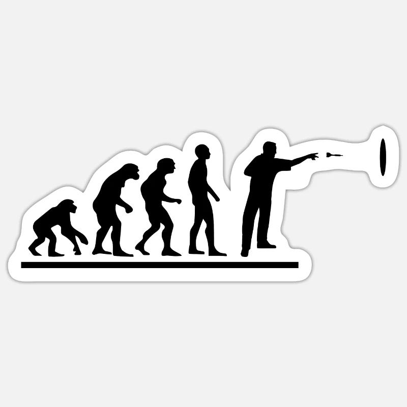 Darts Dart - Sticker size S (10 x 10 cm) - white matte
