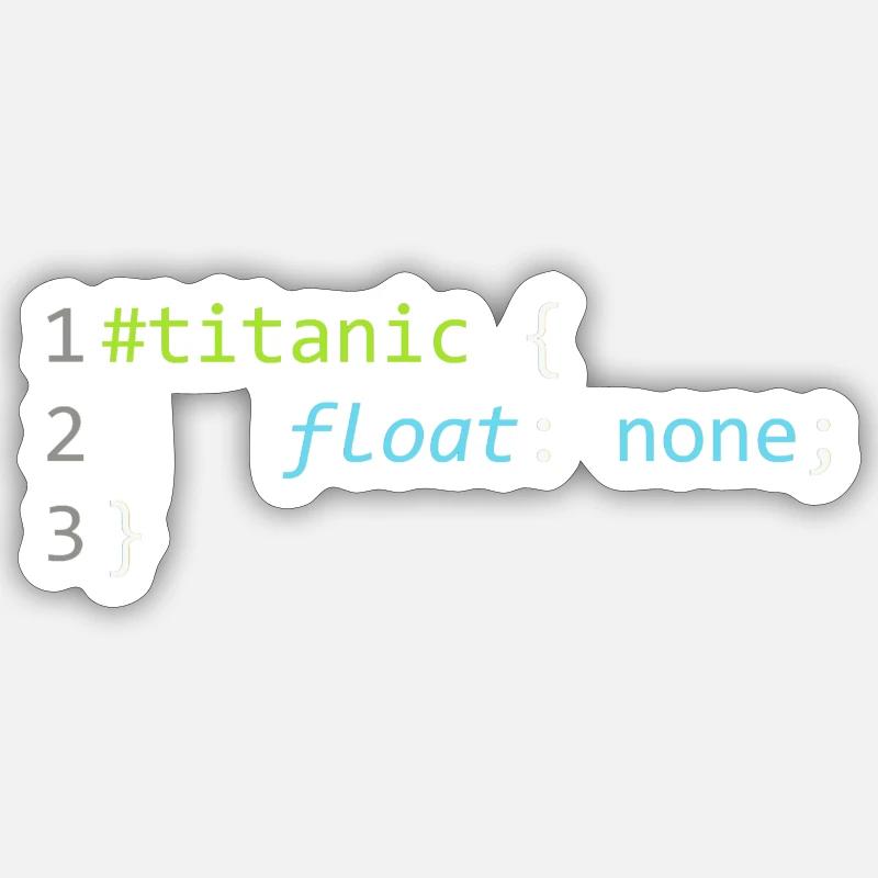 Titanic CSS - Sticker size S (10 x 10 cm) - white matte
