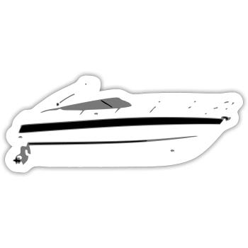 Boot Bavaria 33 Sport - Sticker Größe S (10 x 10 cm) - Mattweiß - Vorne
