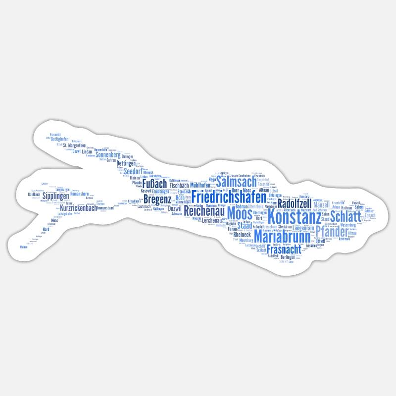 Lake Constance | cloud - Sticker size S (10 x 10 cm) - white matte