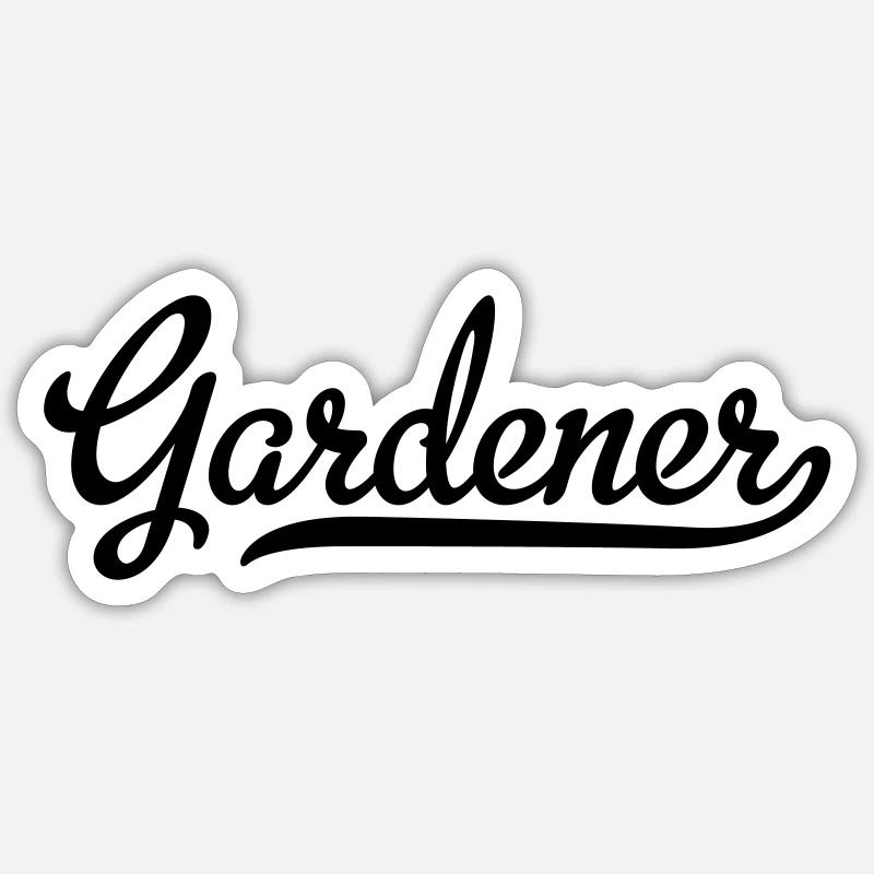 gardener - Sticker size S (10 x 10 cm) - white matte