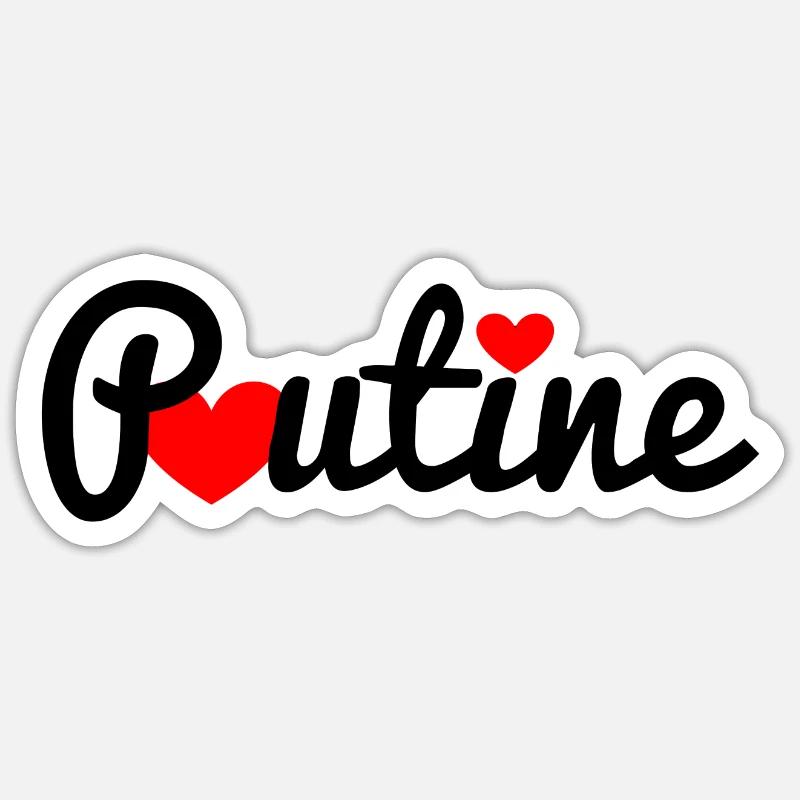 Poutine - Sticker Größe S (10 x 10 cm) - Mattweiß