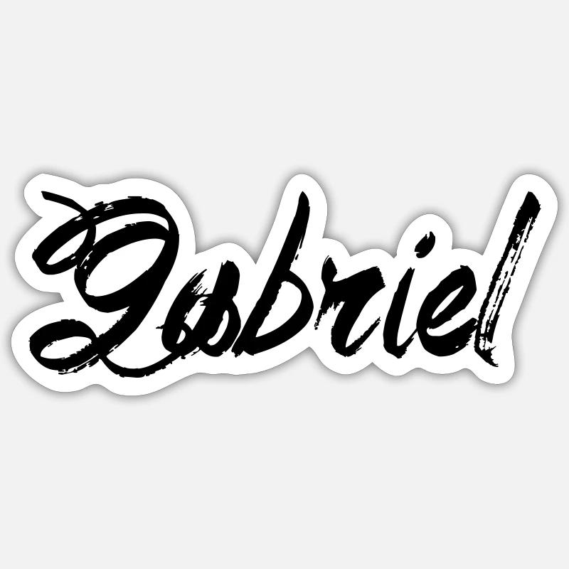 Gabriel - Sticker taille S (10 x 10 cm) - blanc mat