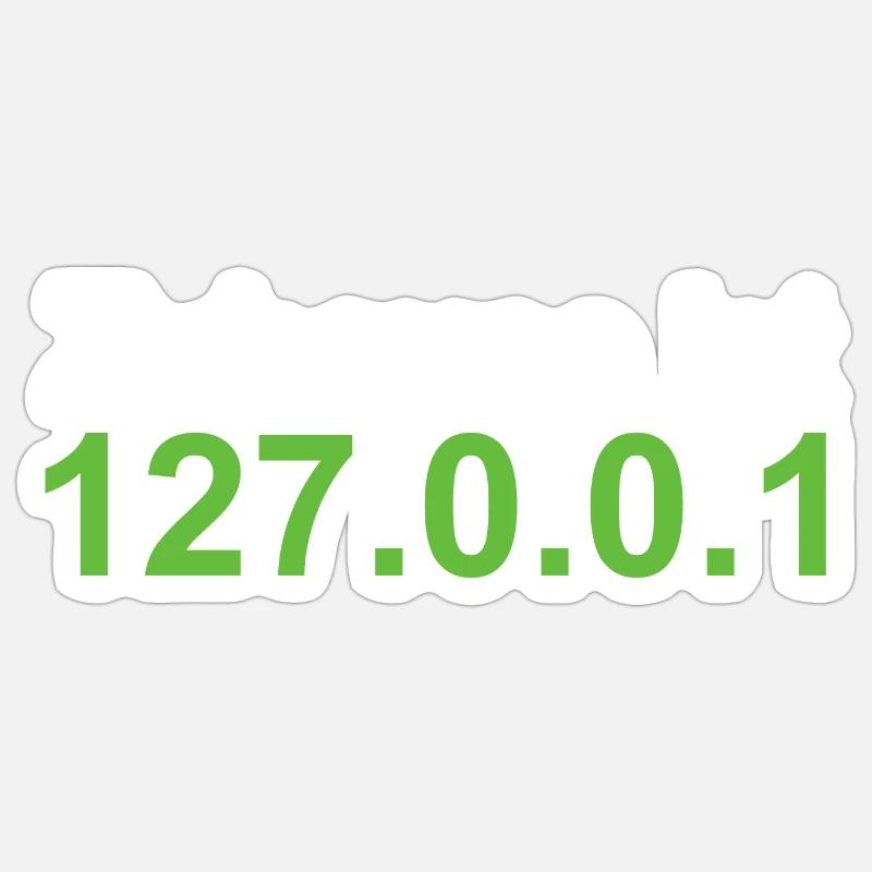 Localhost 127.0.0.1 Zuhause Sticker Größe S (10 x 10 cm)