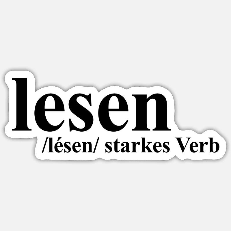 Read reading verb definition dictionary - Sticker size S (10 x 10 cm) - white matte