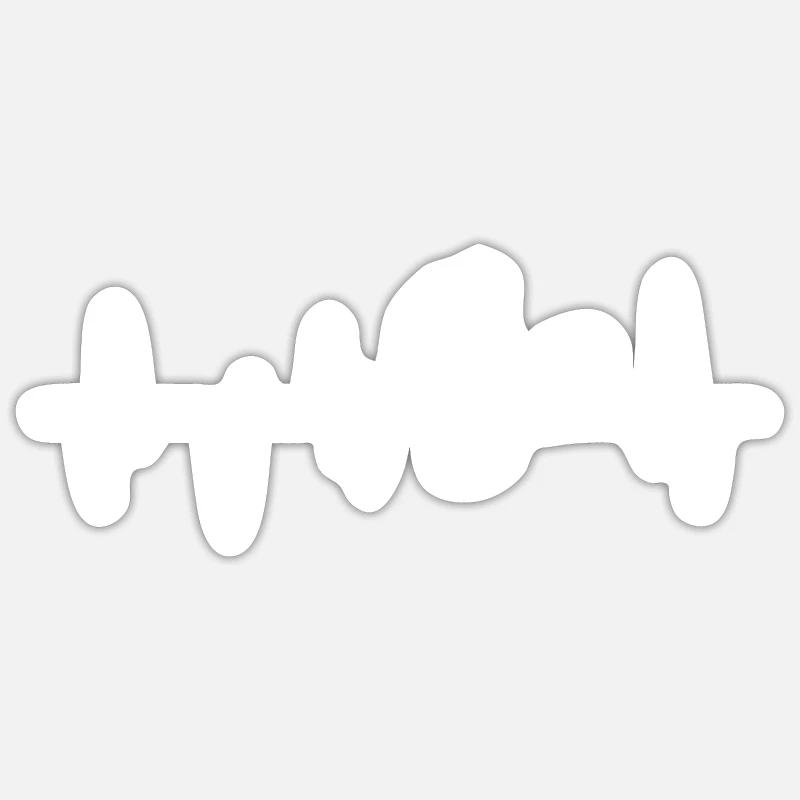 Cyclisme Vélo - Sticker taille S (10 x 10 cm) - blanc mat