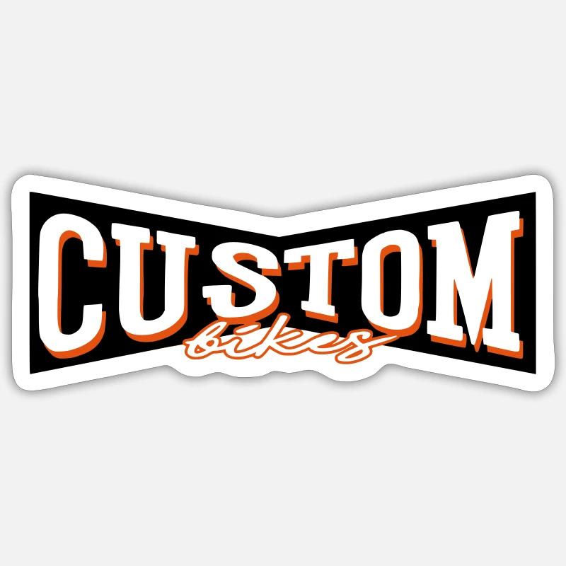 custom bikes biker bobber chopper tuner sticker Sticker Größe S (10 x 10 cm)