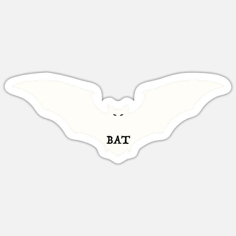 BAT BAT 2 - Sticker Größe S (10 x 10 cm) - Mattweiß