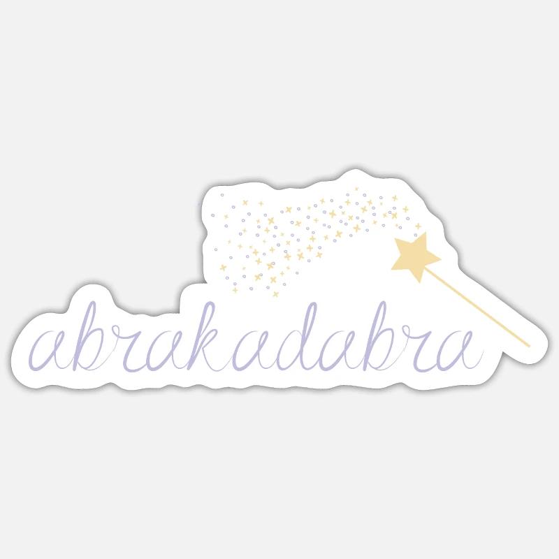 Abrakadabra - Sticker Größe S (10 x 10 cm) - Mattweiß