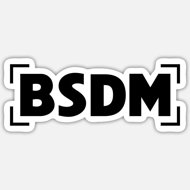 BDSM - Sticker Größe S (10 x 10 cm) - Mattweiß