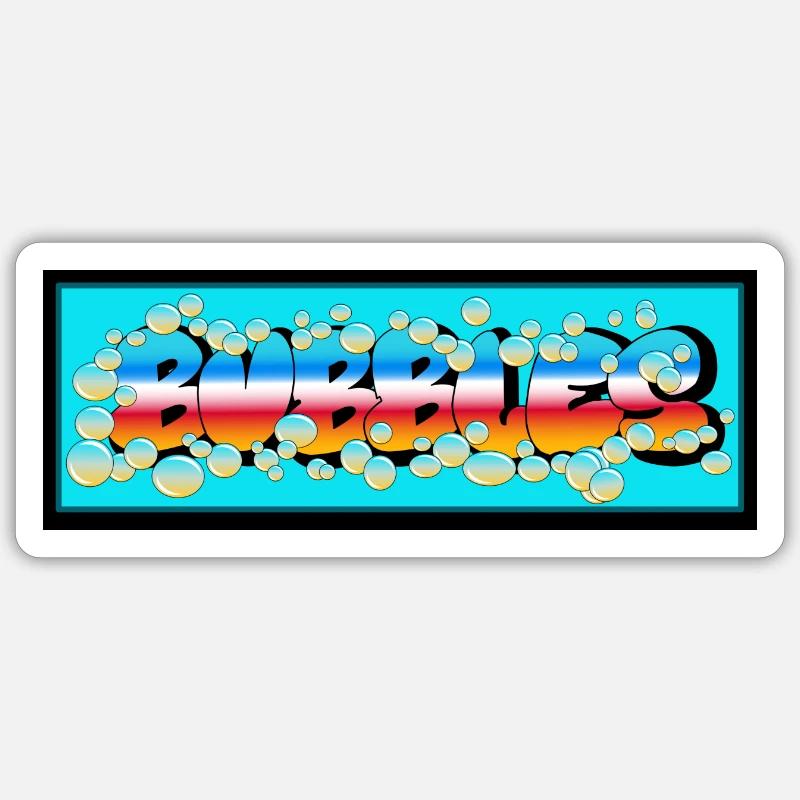 Bubbles - Sticker Größe S (10 x 10 cm) - Mattweiß