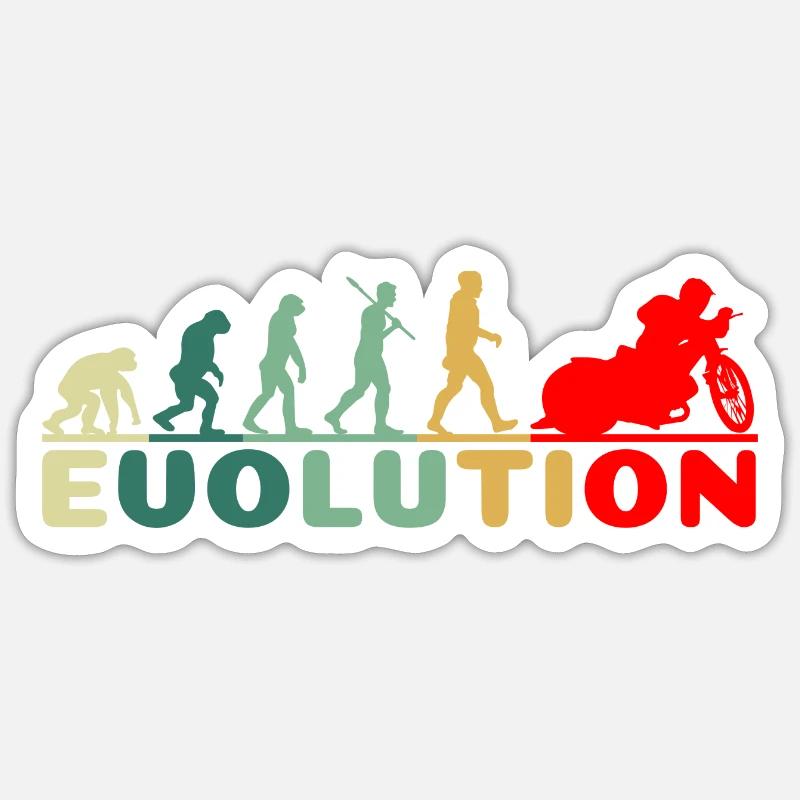 Speedway Motorrad Rennfahrer Evolution Retro Sticker Größe S (10 x 10 cm)
