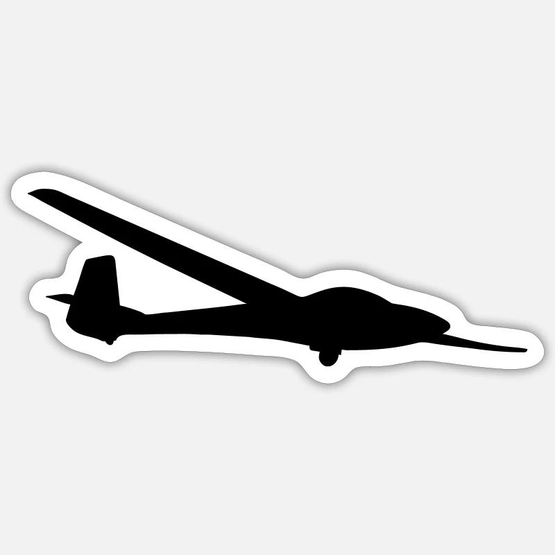 libelle glider glider glider glider - Sticker size S (10 x 10 cm) - white matte