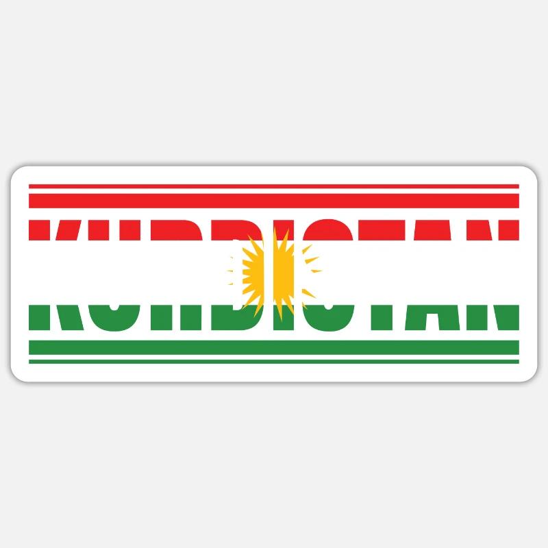 Kurdistan - Sticker størrelse S (10 x 10 cm) - mat hvid