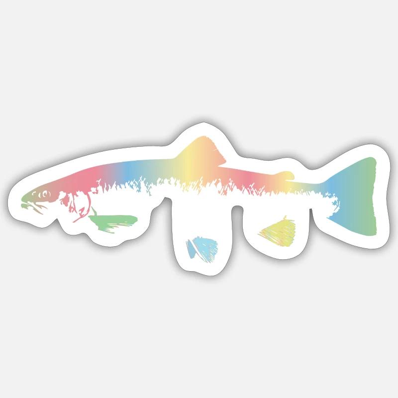 Regenbogenforelle Sticker Größe S (10 x 10 cm)