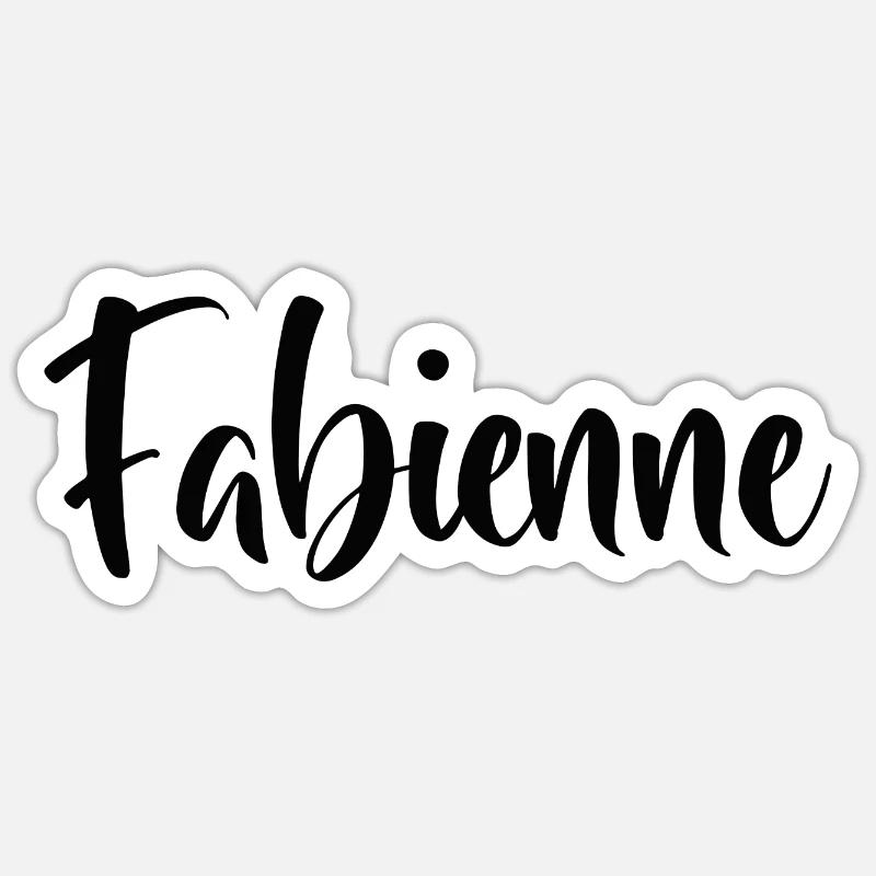 Fabienne - Sticker taille S (10 x 10 cm) - blanc mat