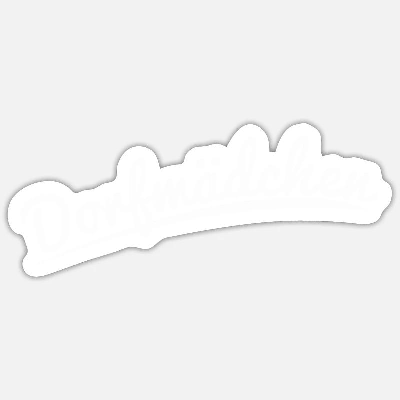 Dorfmädchen - Sticker Größe S (10 x 10 cm) - Mattweiß