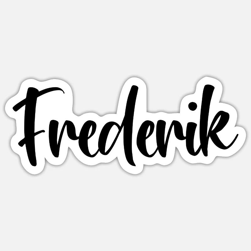 Frederik - Sticker taille S (10 x 10 cm) - blanc mat