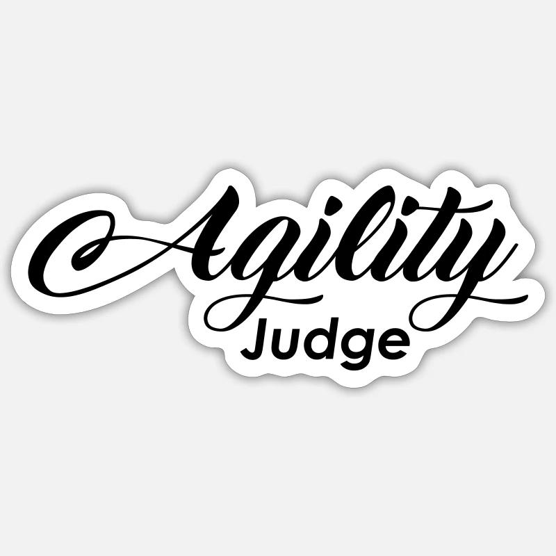 agility judge - Sticker Größe S (10 x 10 cm) - Mattweiß