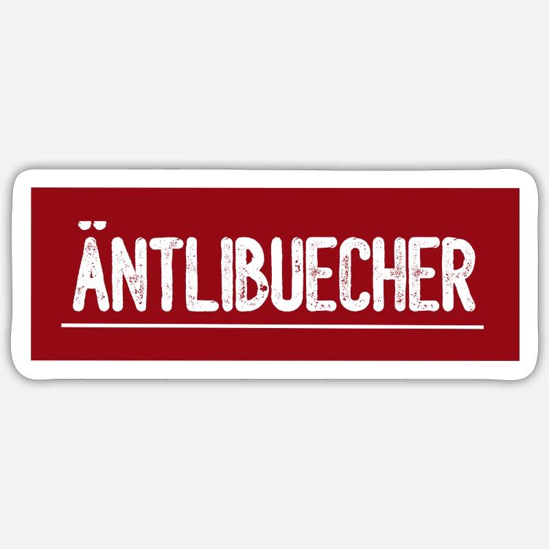 ÄNTLIBUECHER - Sticker Größe S (10 x 10 cm) - Mattweiß