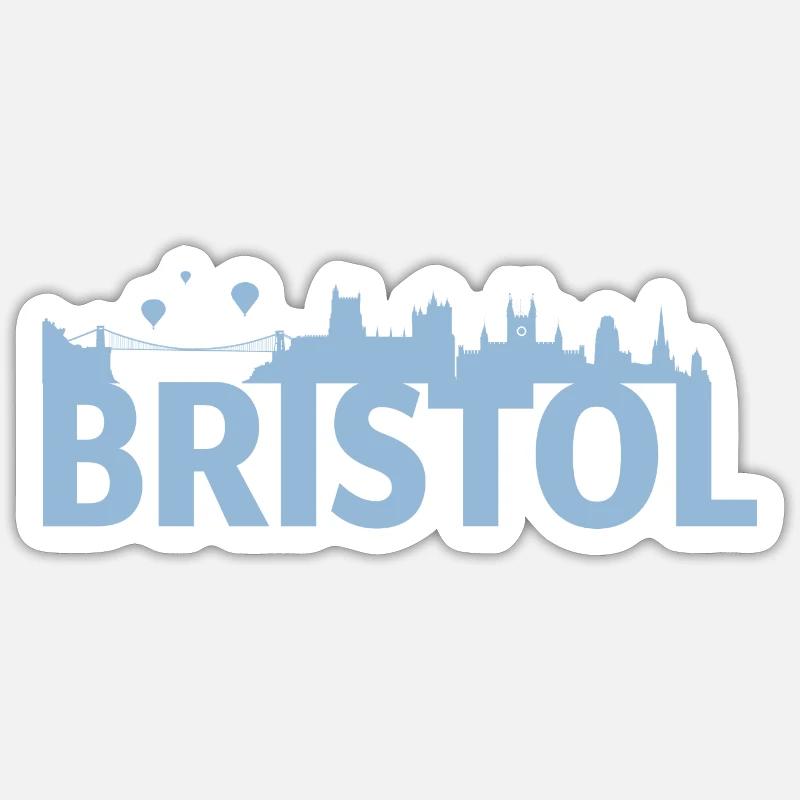 Bristol Angleterre capitale Skyline UK Sticker taille S (10 x 10 cm)