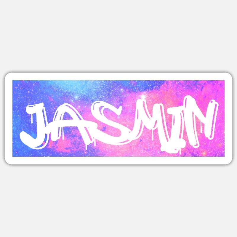 Jasmin Name Gift Gift Idea Galaxy Sticker size S (10 x 10 cm)