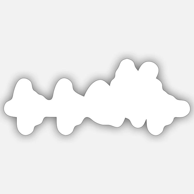 Architecte battements de cœur - Sticker taille S (10 x 10 cm) - blanc mat