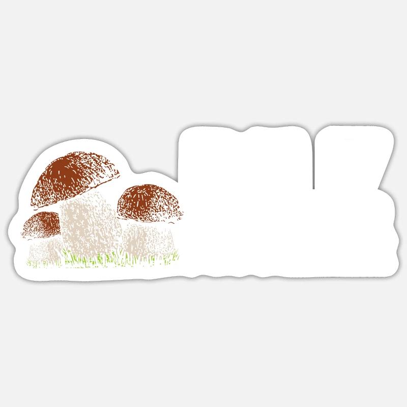 Pilzflüsterer - Sticker Größe S (10 x 10 cm) - Mattweiß