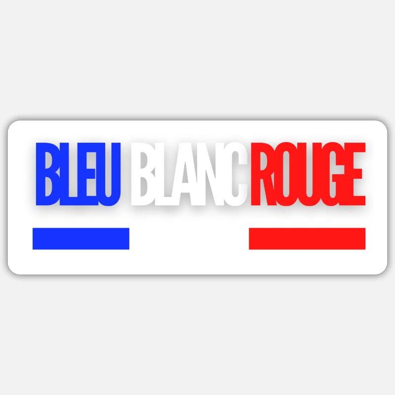 bleu blanc rouge - Sticker taille S (10 x 10 cm) - blanc mat