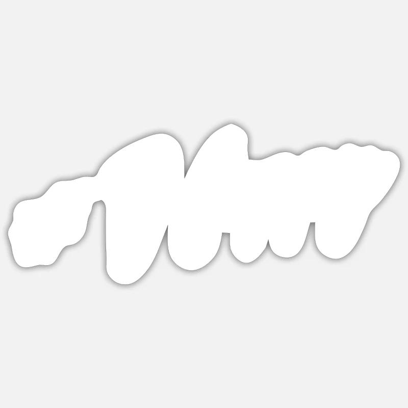 #Happy - Sticker Größe S (10 x 10 cm) - Mattweiß