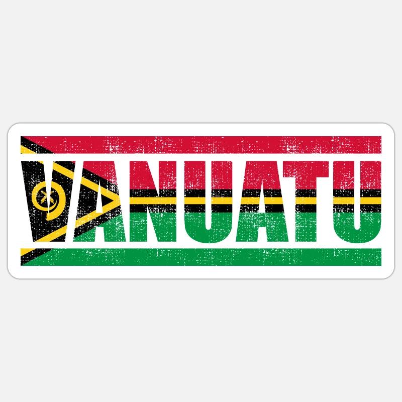 Vanuatu - Sticker Größe S (10 x 10 cm) - Mattweiß