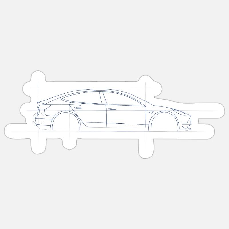 Elektrisch - E Auto - M3 Sticker Größe S (10 x 10 cm)