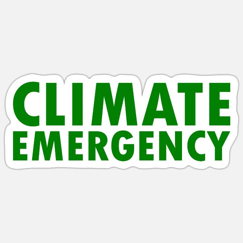 Climate emergency - Sticker size S (10 x 10 cm) - white matte