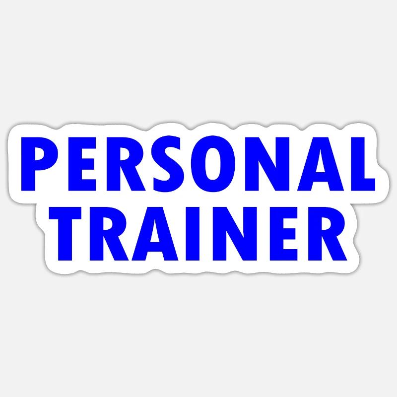 Personal trainer - Sticker taille S (10 x 10 cm) - blanc mat