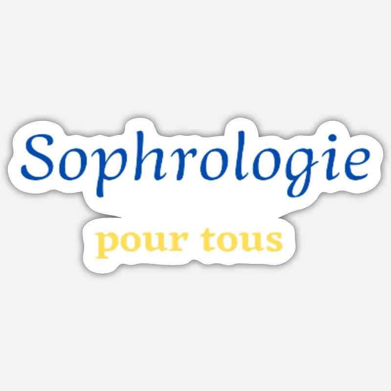 Je suis pour La Sophrologie - Sticker taille S (10 x 10 cm) - blanc mat