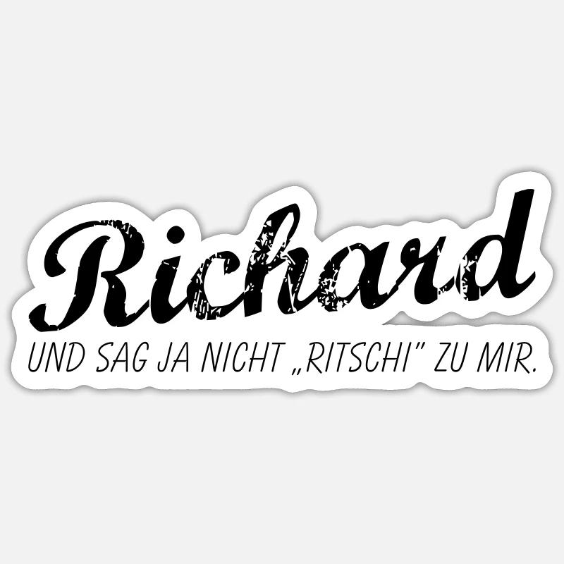 Richard versus Ritschi - Sticker Größe S (10 x 10 cm) - Mattweiß