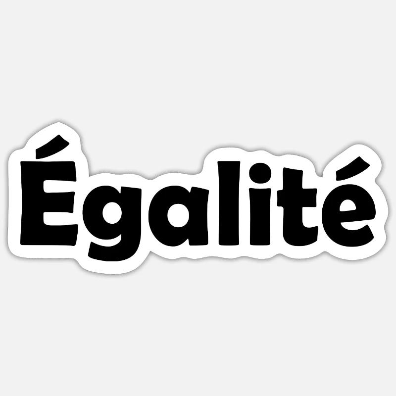 Egalite - Sticker taille S (10 x 10 cm) - blanc mat