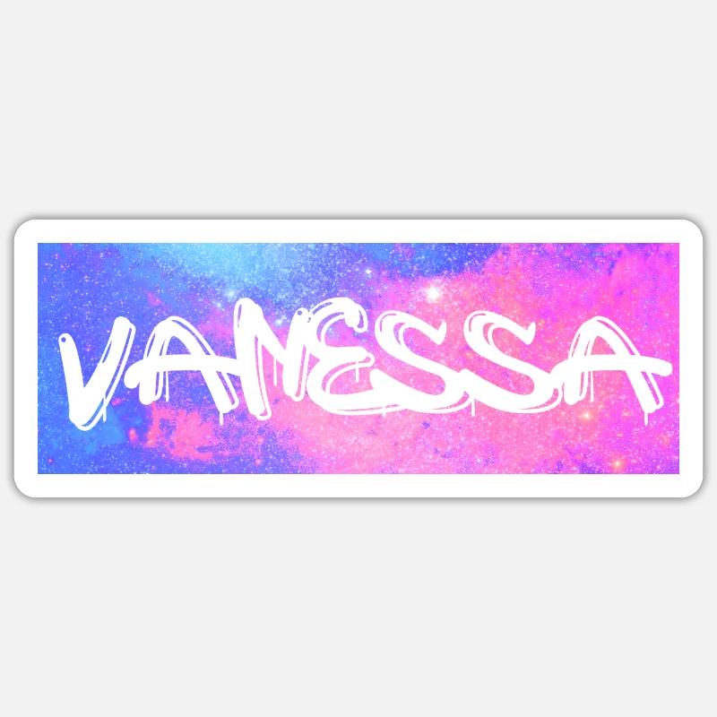 Vanessa Name Geschenk Geschenkidee Galaxie Sticker Größe S (10 x 10 cm)