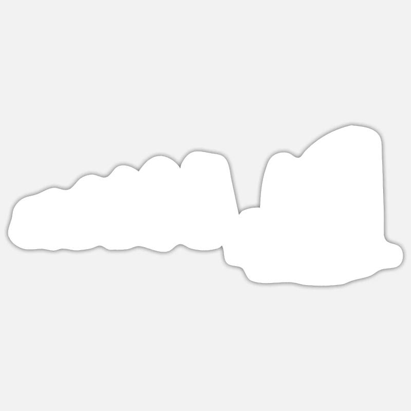 Pêche Evolution - Sticker taille S (10 x 10 cm) - blanc mat