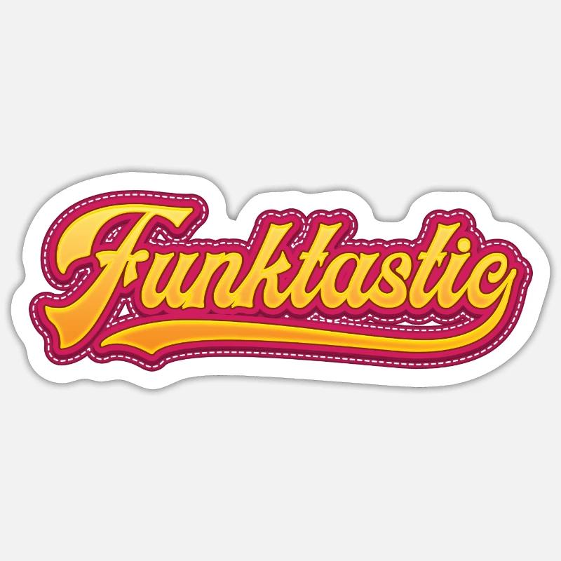 Funktastic Funk Funky - Sticker Größe S (10 x 10 cm) - Mattweiß